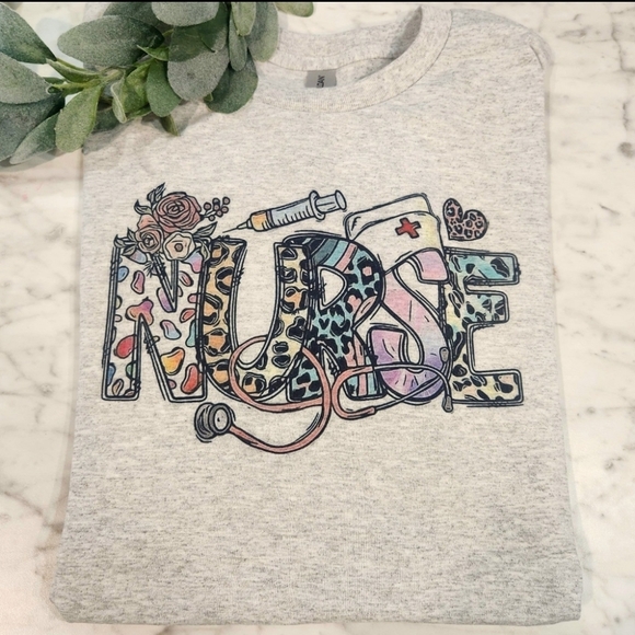 Gildan Tops - Nurse shirt healthcare cute popular cheetah print